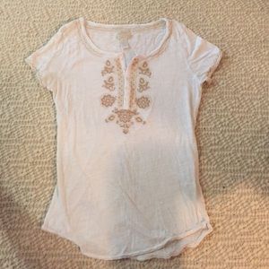 Lucky brand embroidered button shirt